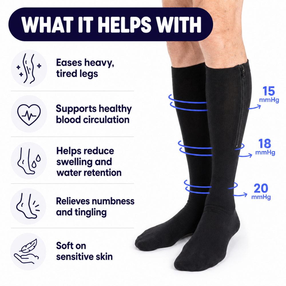Zip-Up Compression Socks